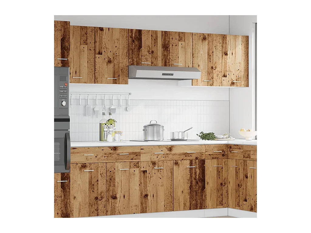 Mobiletto pensile "Lyon", legno vecchio, 50x31x60 cm