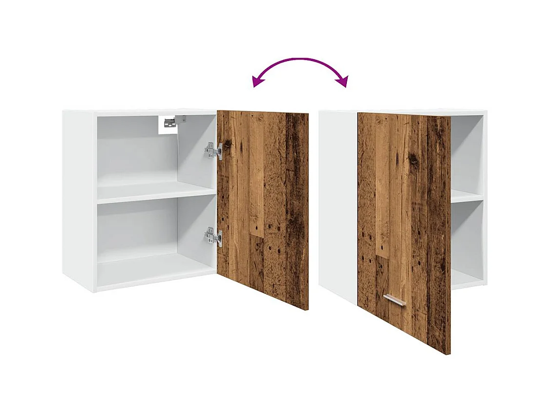 Mobiletto pensile "Lyon", legno vecchio, 50x31x60 cm