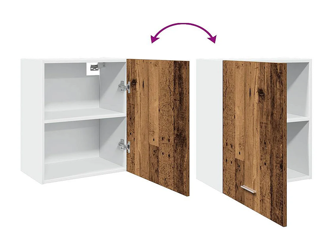 Armoire suspendue vieux bois 50x31x60 cm