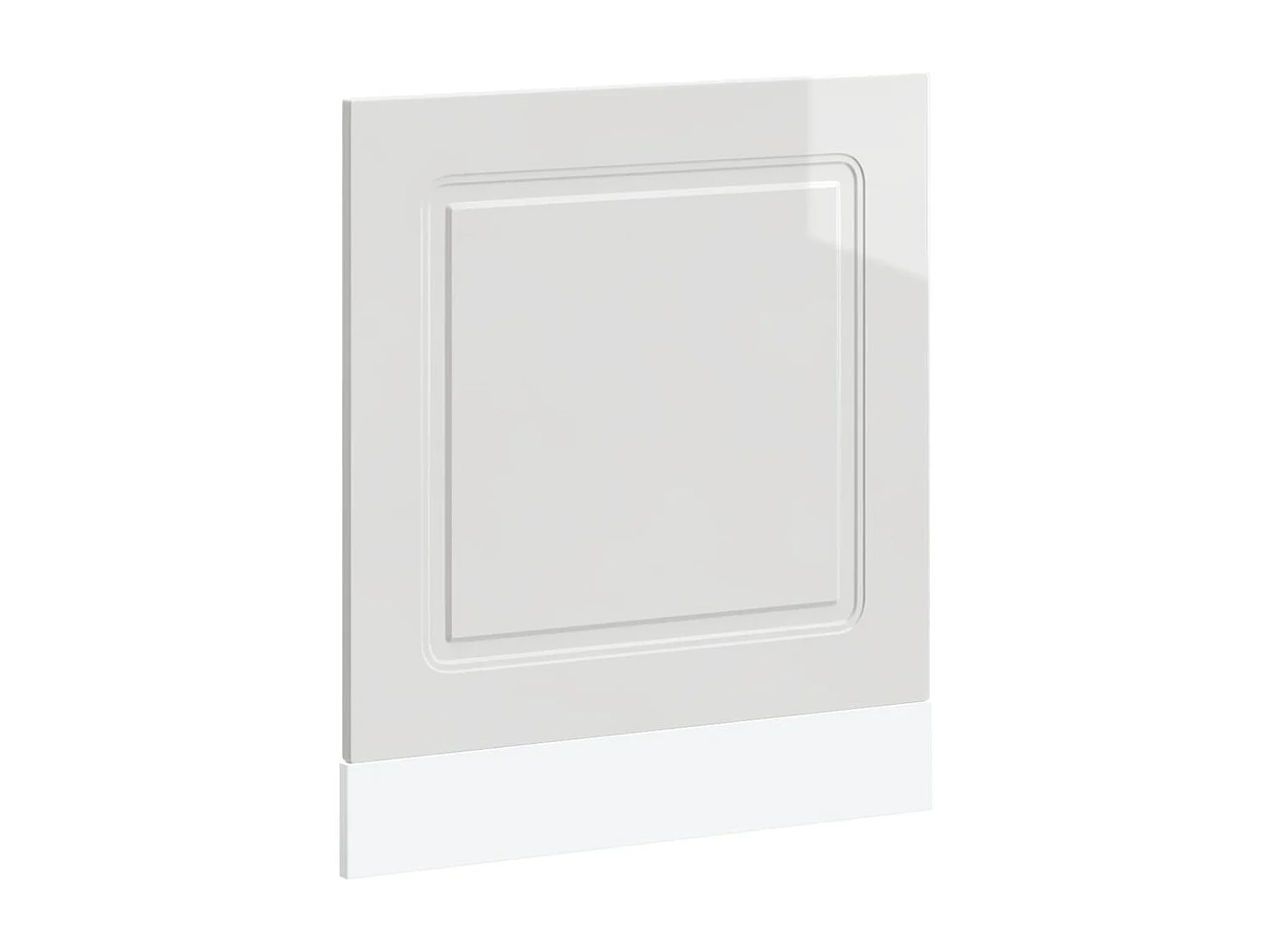 Panneau de lave-vaisselle blanc brillant 60x1,5x67 cm