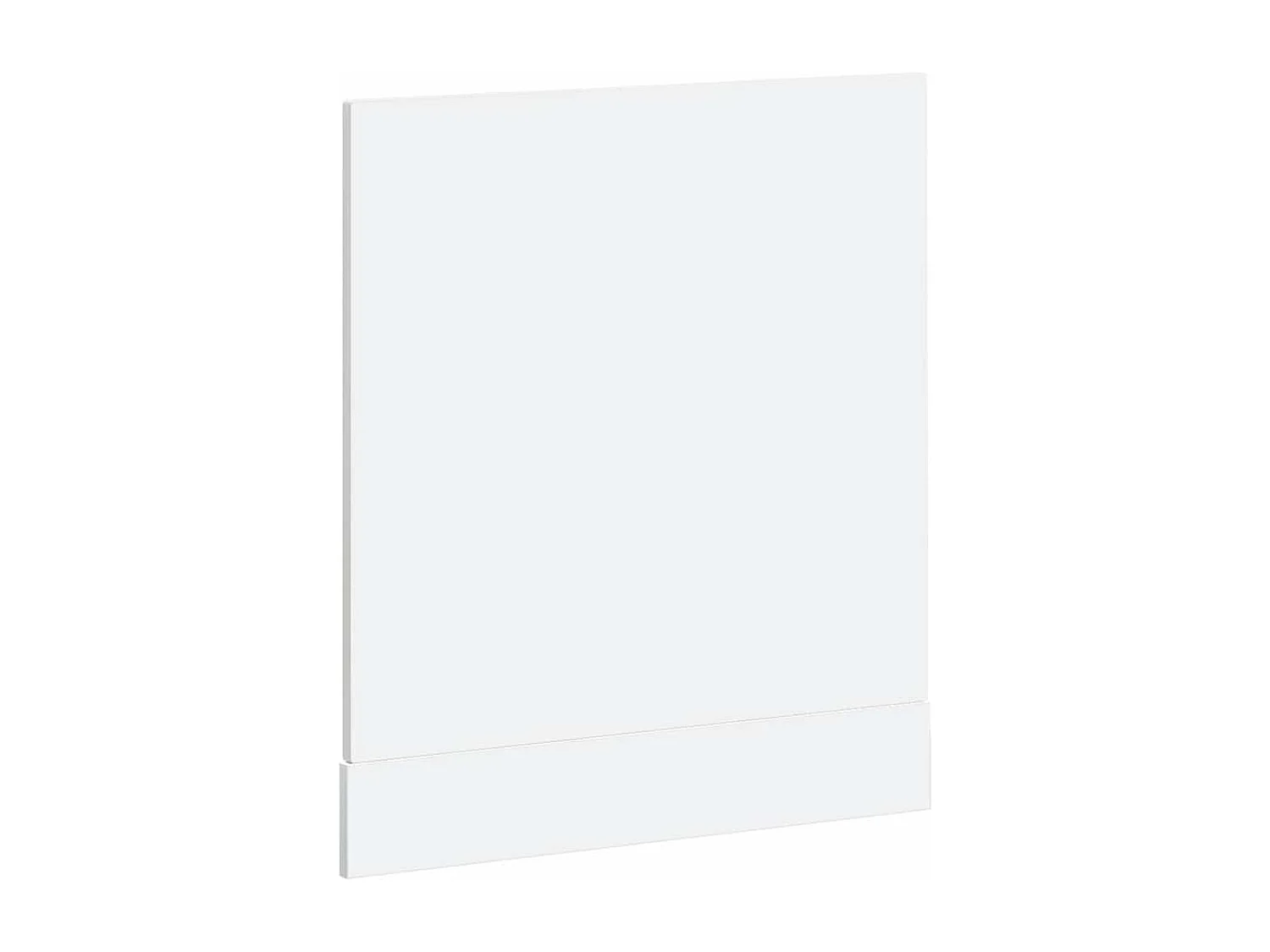 Panneau de lave-vaisselle blanc brillant 60x1,5x67 cm