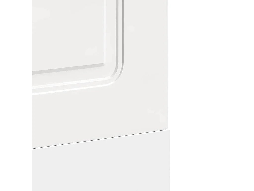 Panneau de lave-vaisselle blanc brillant 60x1,5x67 cm