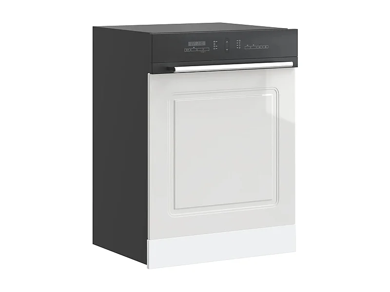 Panneau de lave-vaisselle blanc brillant 60x1,5x67 cm