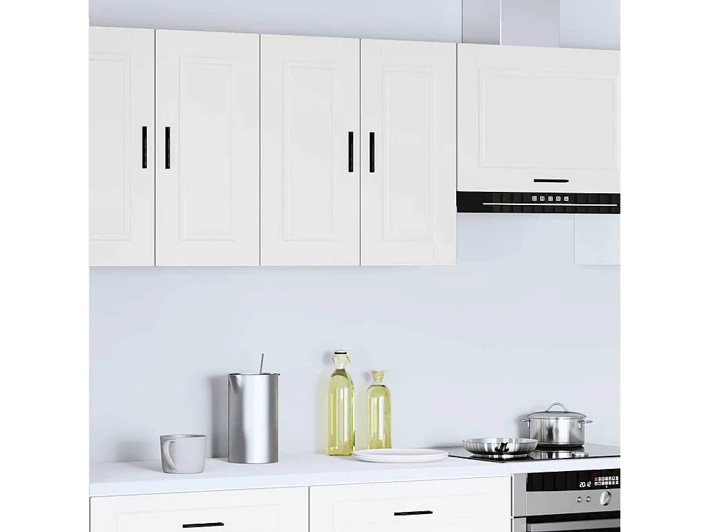 Armoire murale de cuisine blanc bois d'ingénierie