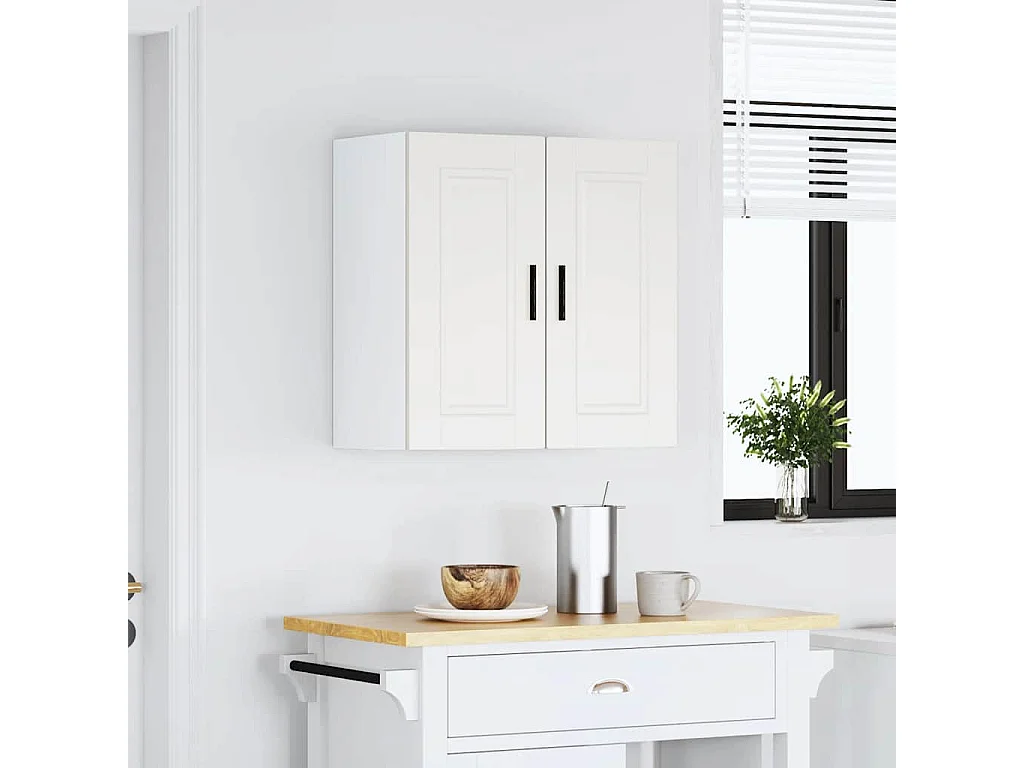 Armoire murale de cuisine blanc bois d'ingénierie