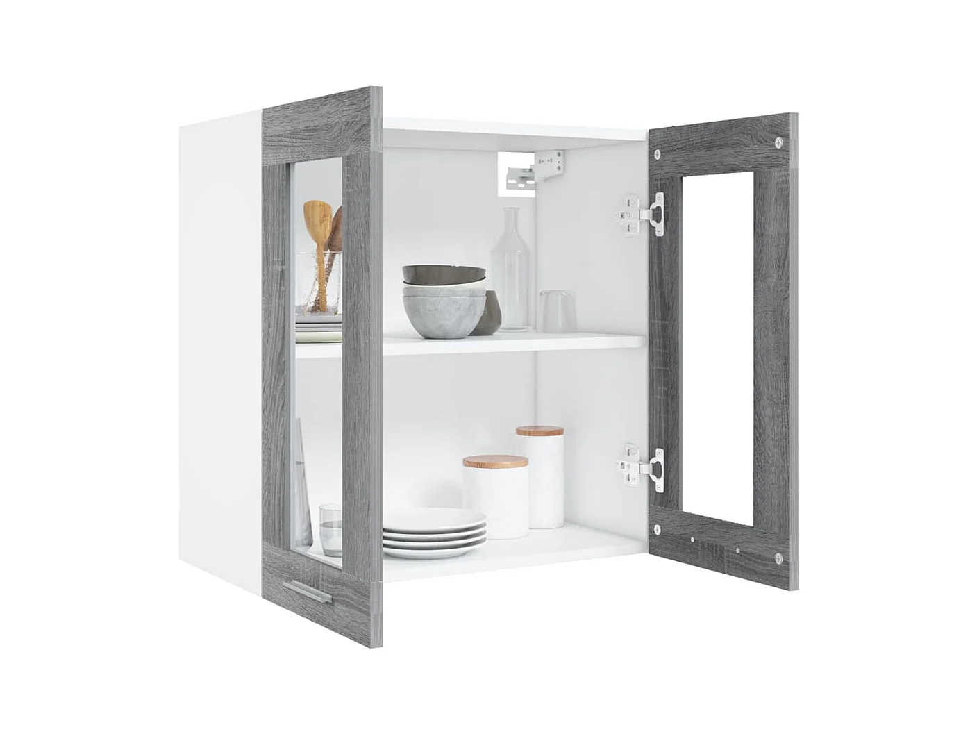 Armoire en verre suspendue Sonoma gris
