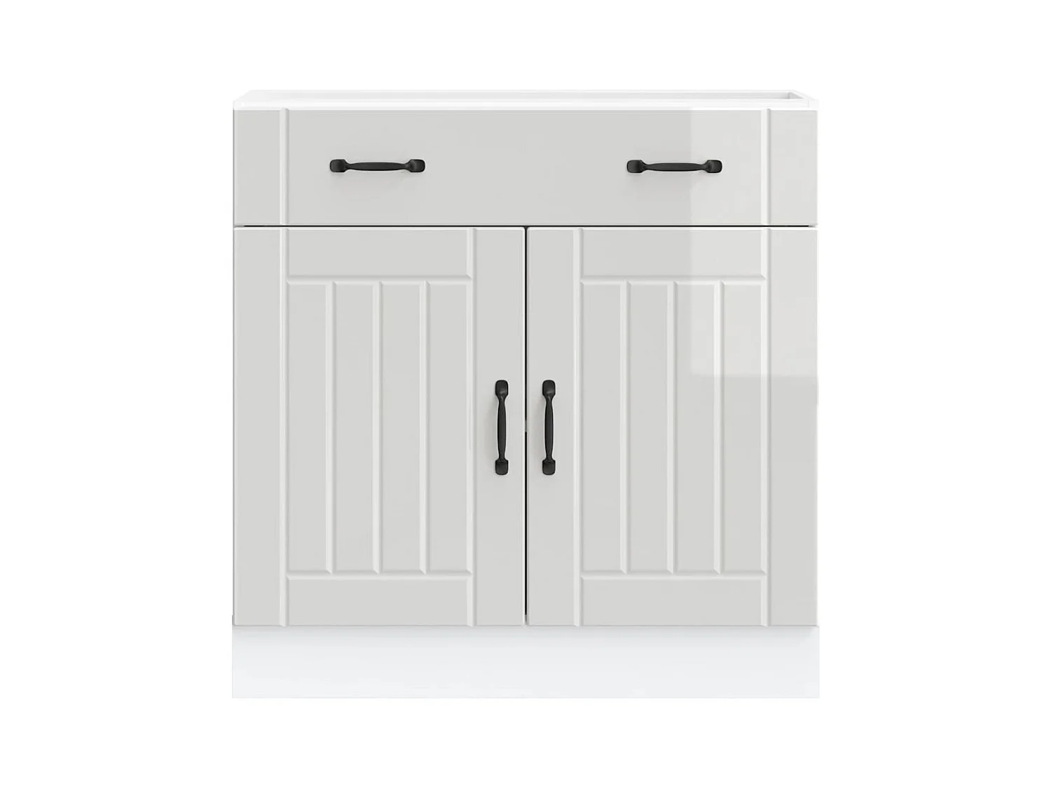 Mobile da cucina in legno ingegnerizzato bianco lucido