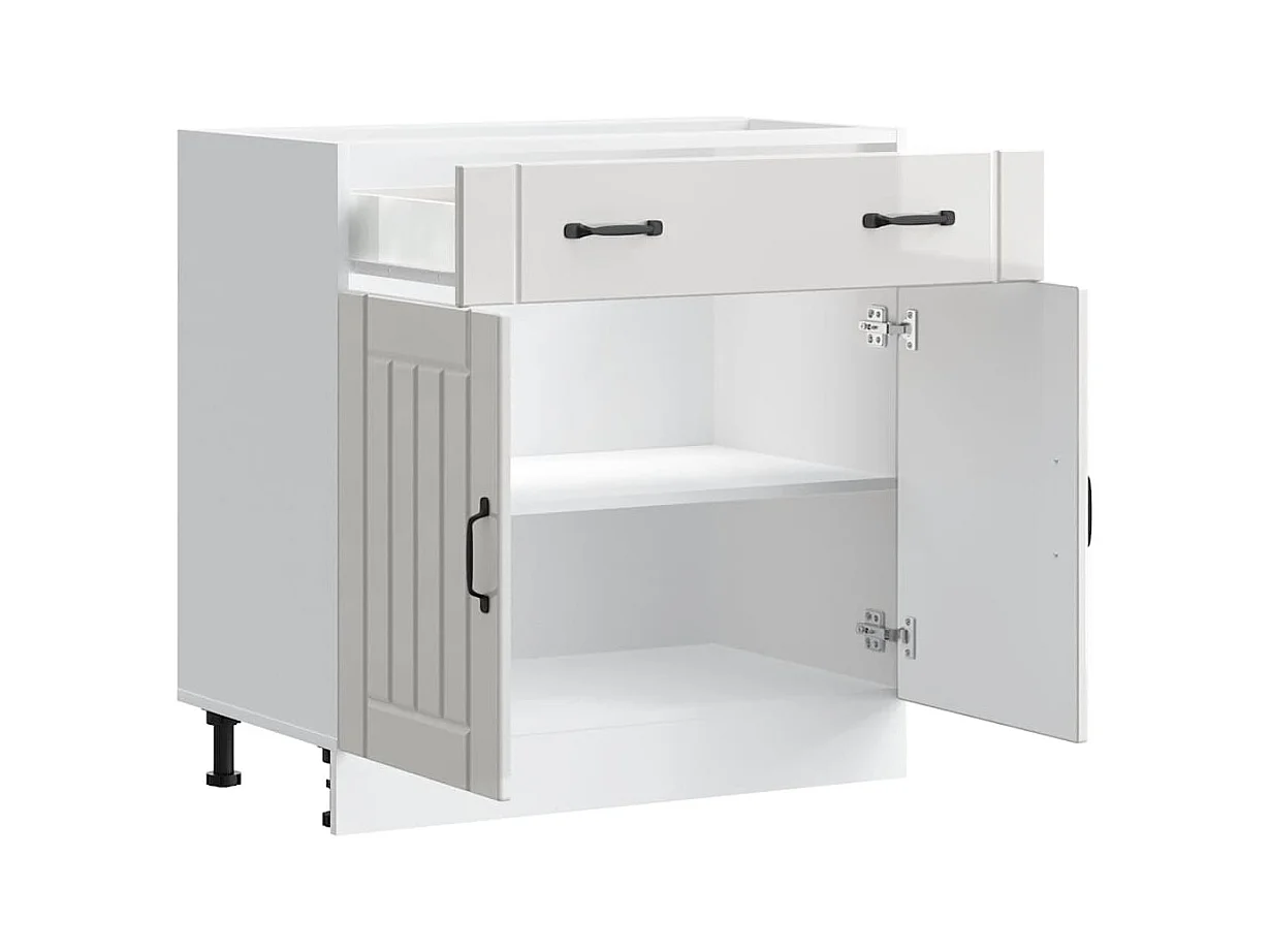 Mobile da cucina in legno ingegnerizzato bianco lucido