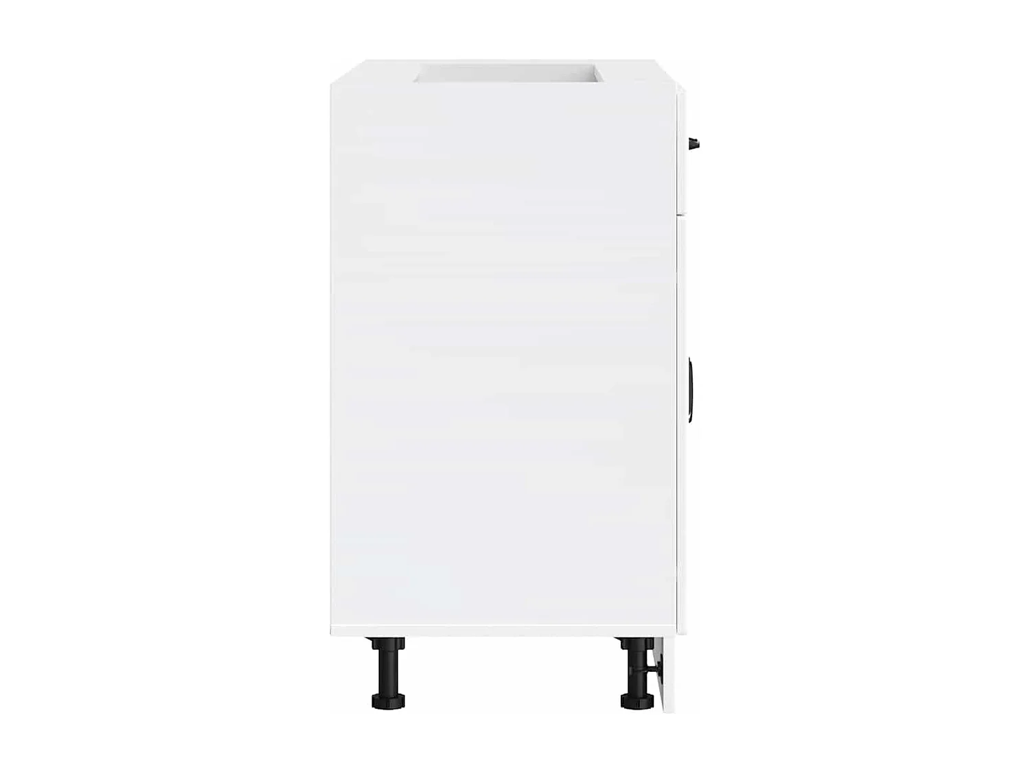 Armoire de cuisine blanc brillant bois ingénierie