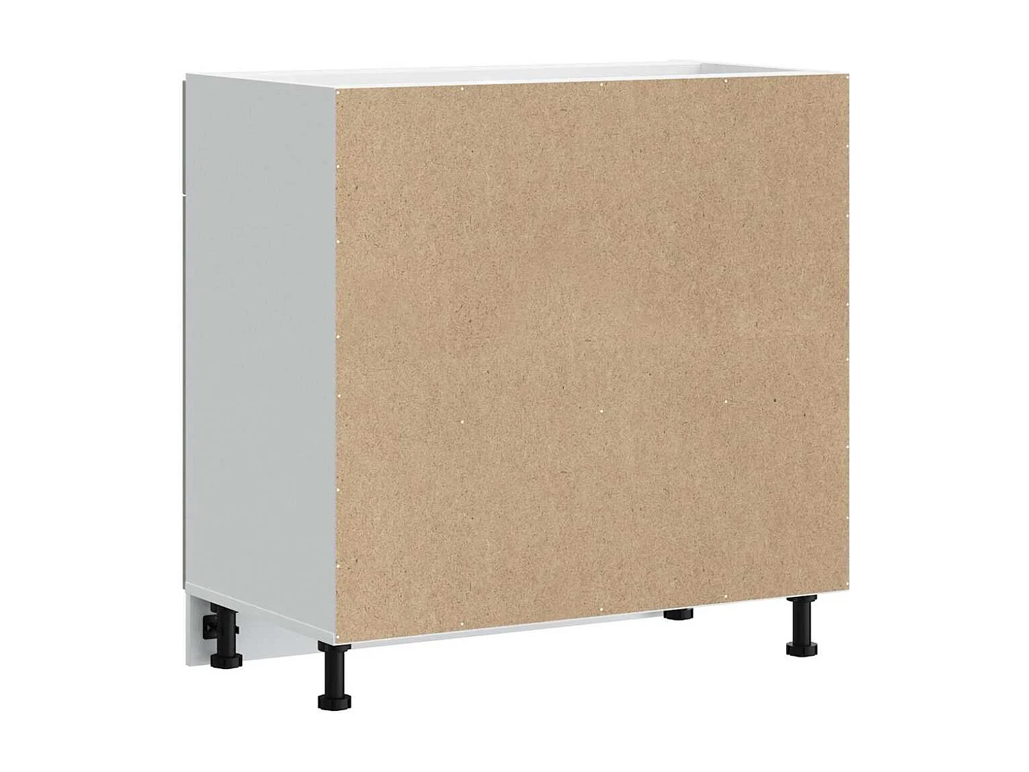 Armoire de cuisine blanc brillant bois ingénierie