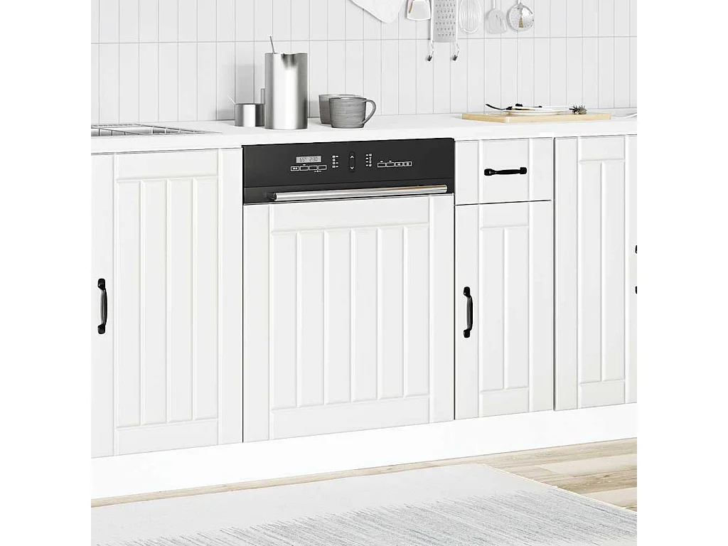 Panneau de lave-vaisselle blanc bois d'ingénierie