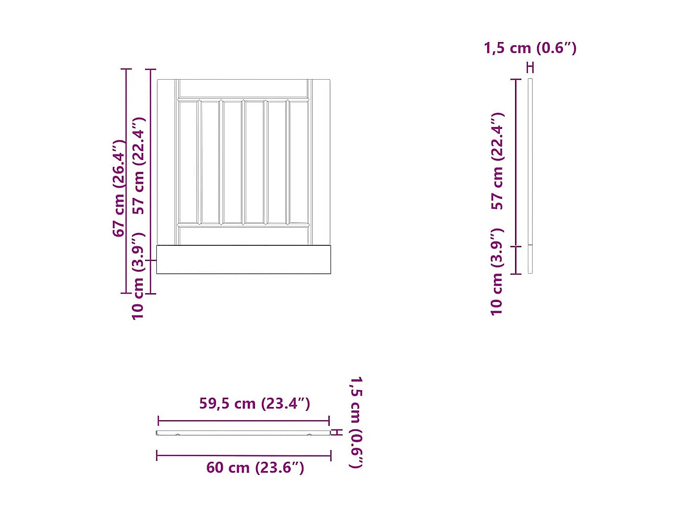 Panneau de lave-vaisselle blanc bois d'ingénierie