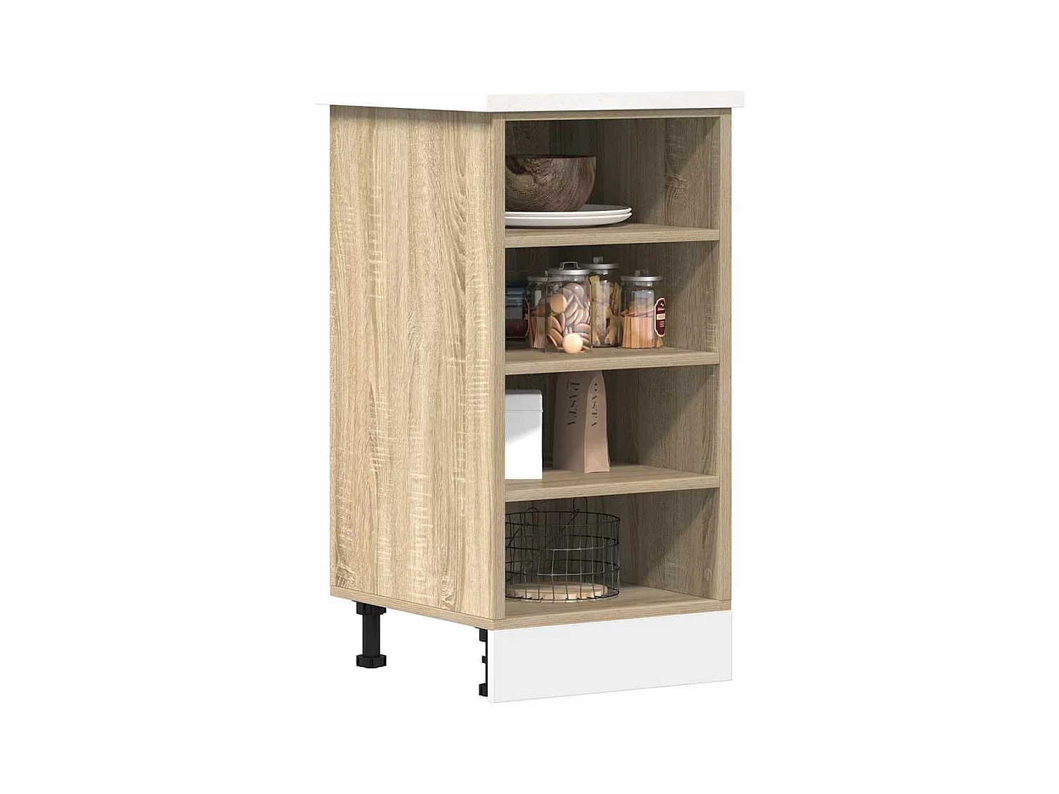 Armoire basse chêne sonoma 40x44,5x81,5 cm
