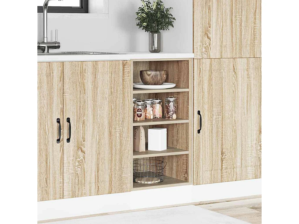 Armoire basse chêne sonoma 40x44,5x81,5 cm