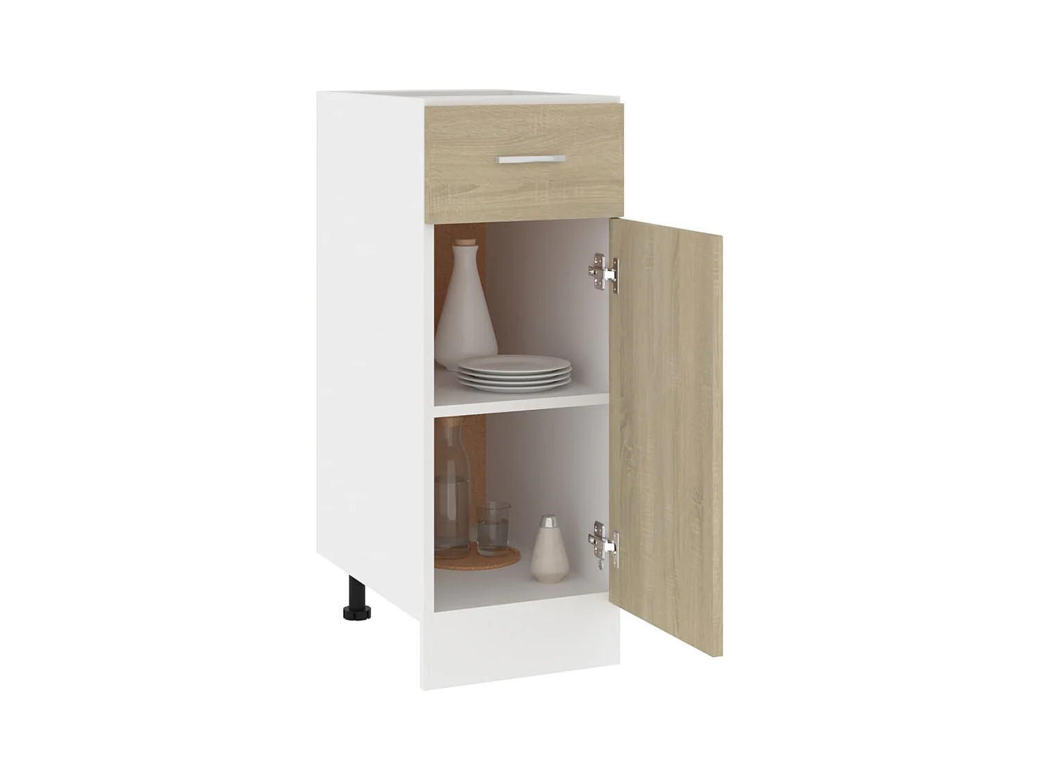 Mobiletto in rovere Sonoma con cassetto 30x46x81,5 cm