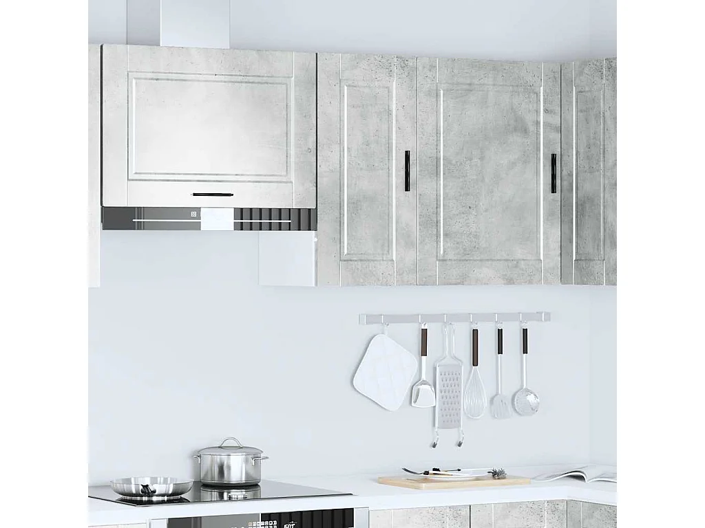 Mobile da cucina in legno ingegnerizzato grigio cemento Porto