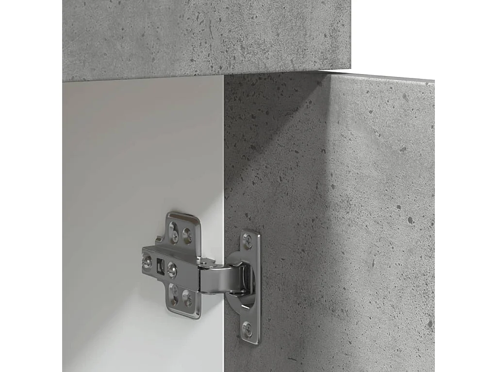 Mobiletto da terra con cassetti grigio cemento 60x46x81,5 cm