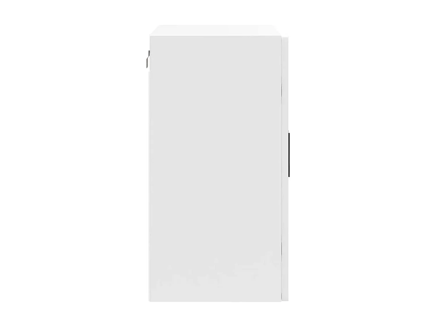 Armoire murale cuisine avec porte en verre blanc brillant