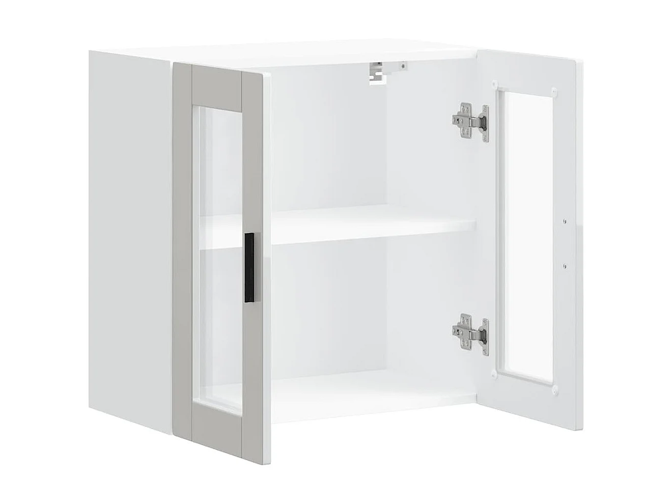 Pensile cucina con anta in vetro bianco lucido