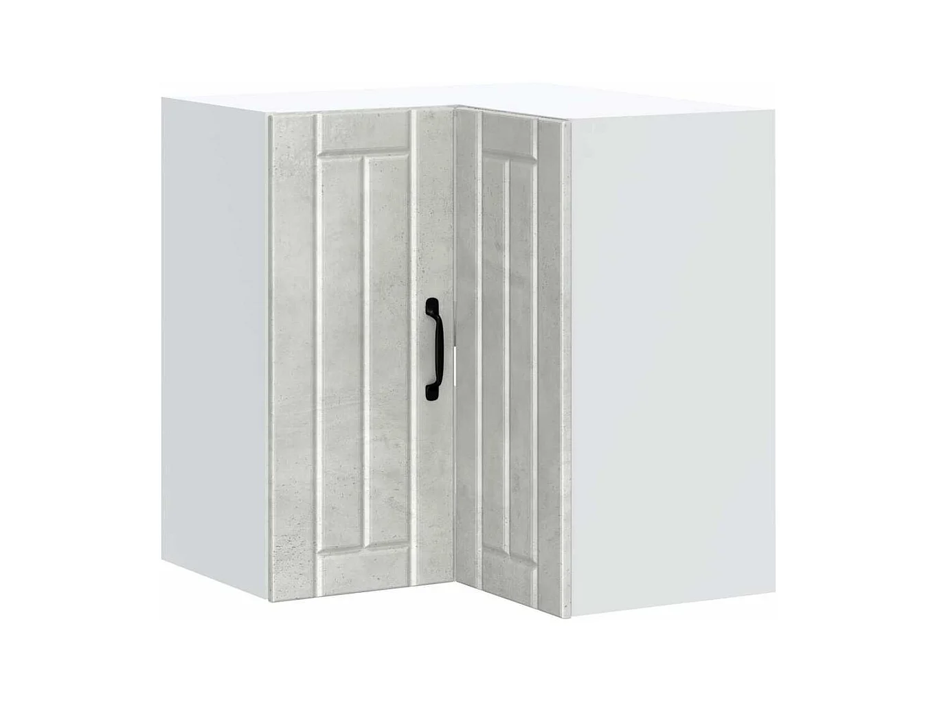 Mobiletto angolare da cucina in cemento grigio Lucca