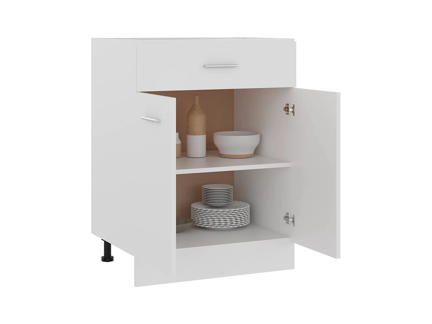 Armoire de plancher à tiroir Blanc