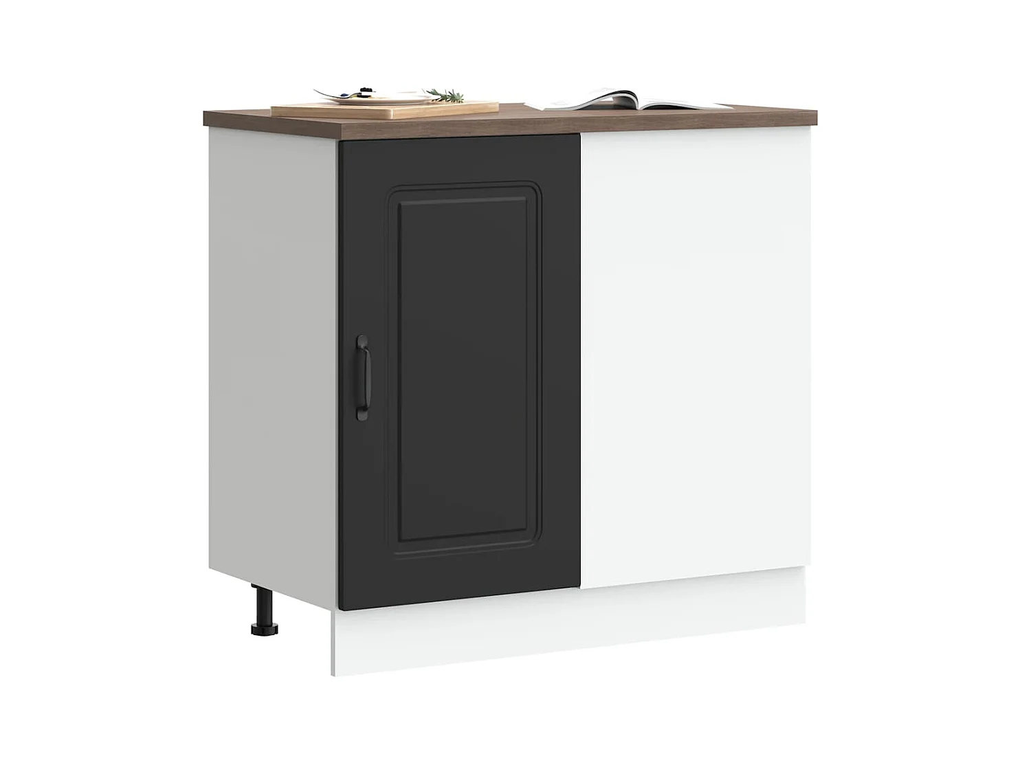 Mobile da cucina in legno ingegnerizzato nero