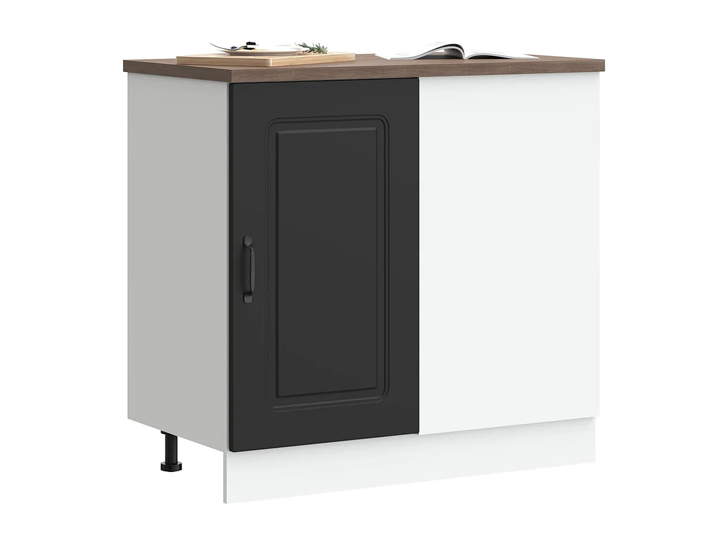 Armoire de cuisine noir bois d'ingénierie