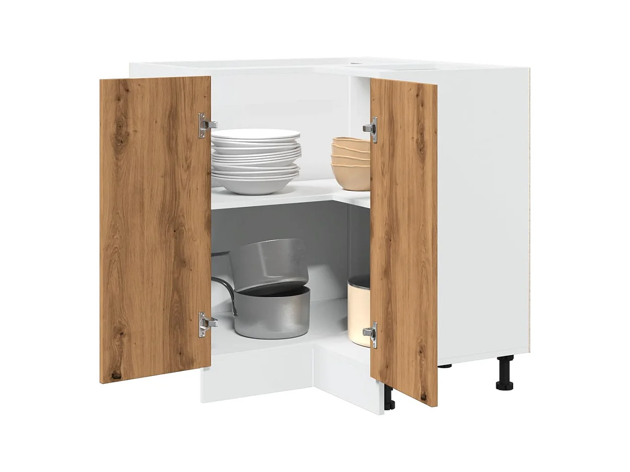 Küchenschrank "Lyon", handgefertigte Eiche, 75,5x75,5x81,5 cm