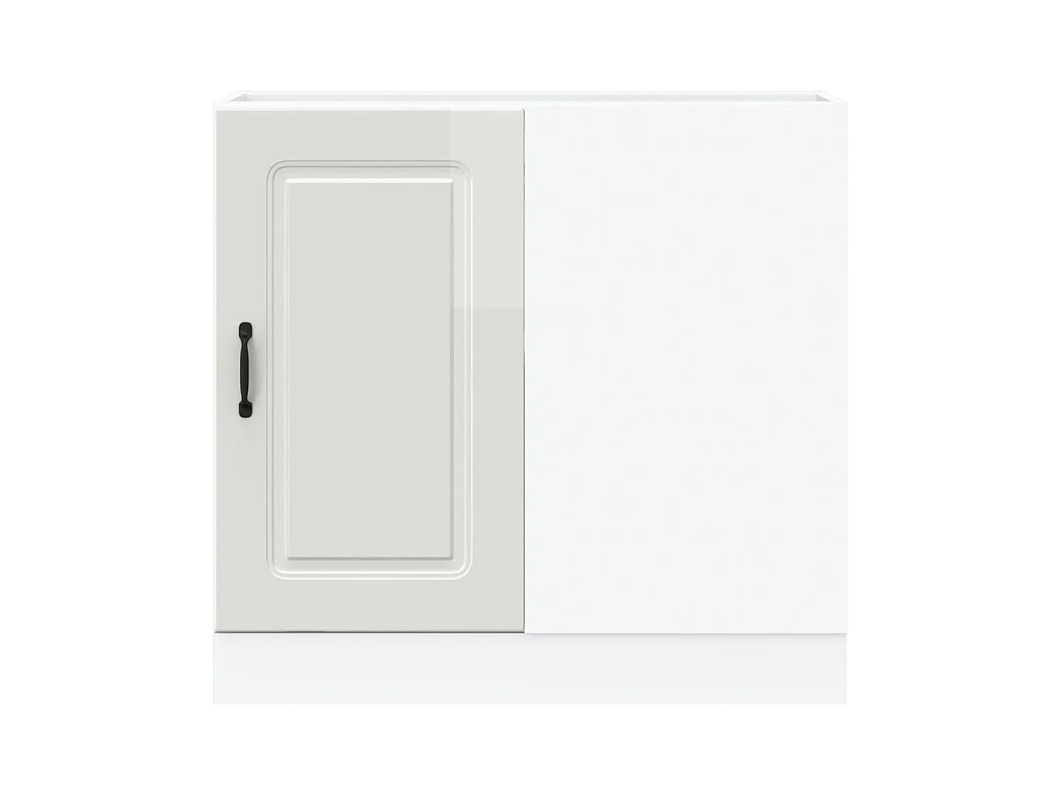 Armoire de cuisine blanc brillant bois ingénierie