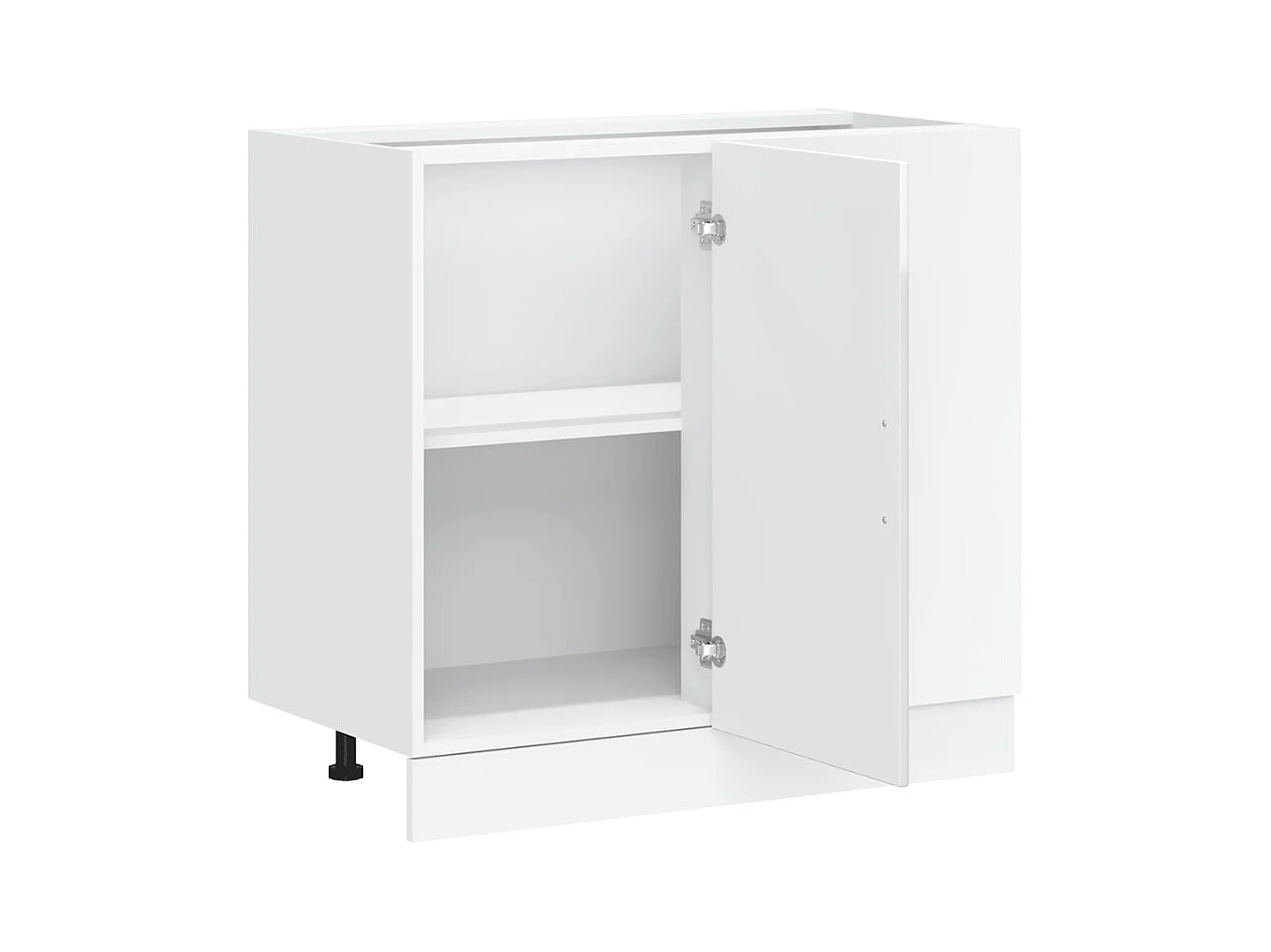 Armoire de cuisine blanc brillant bois ingénierie