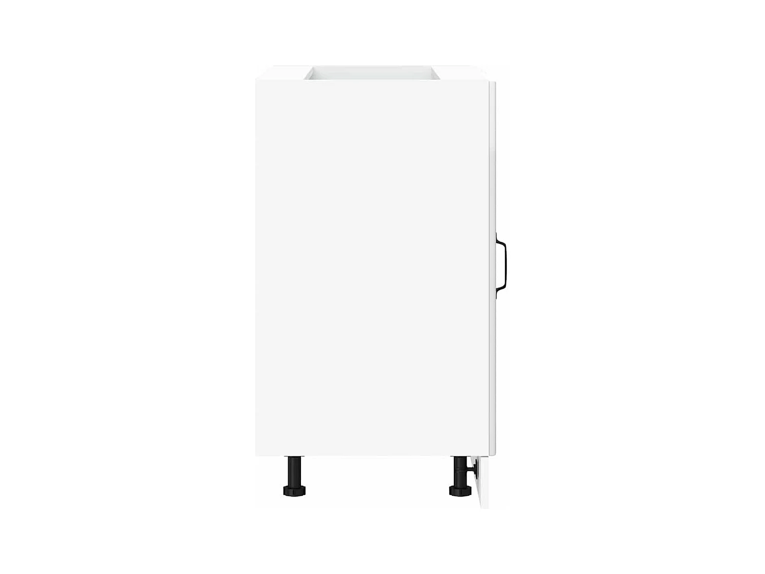 Armoire de cuisine blanc brillant bois ingénierie