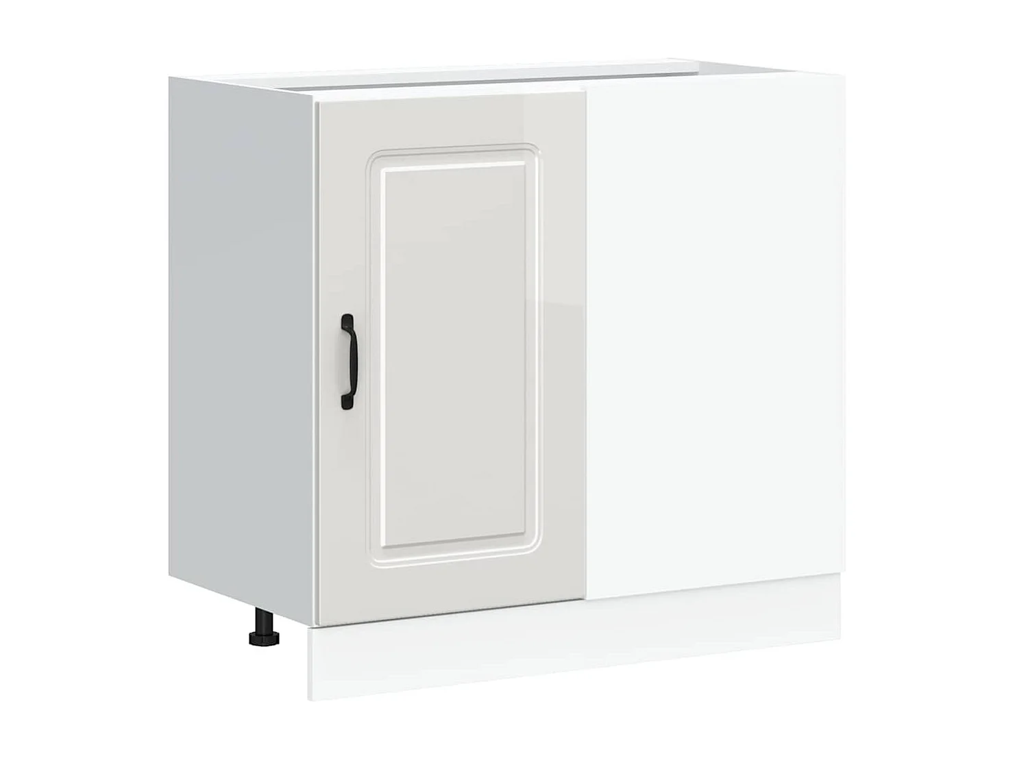 Armoire de cuisine blanc brillant bois ingénierie