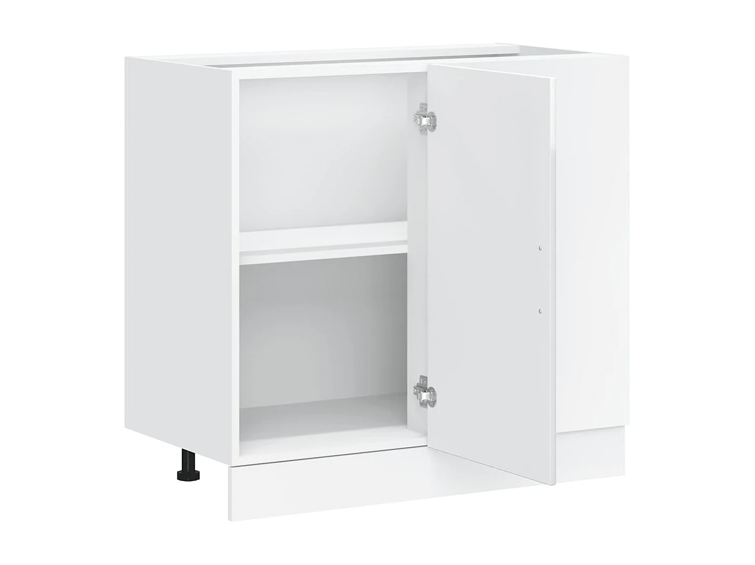 Armoire de cuisine blanc brillant bois ingénierie