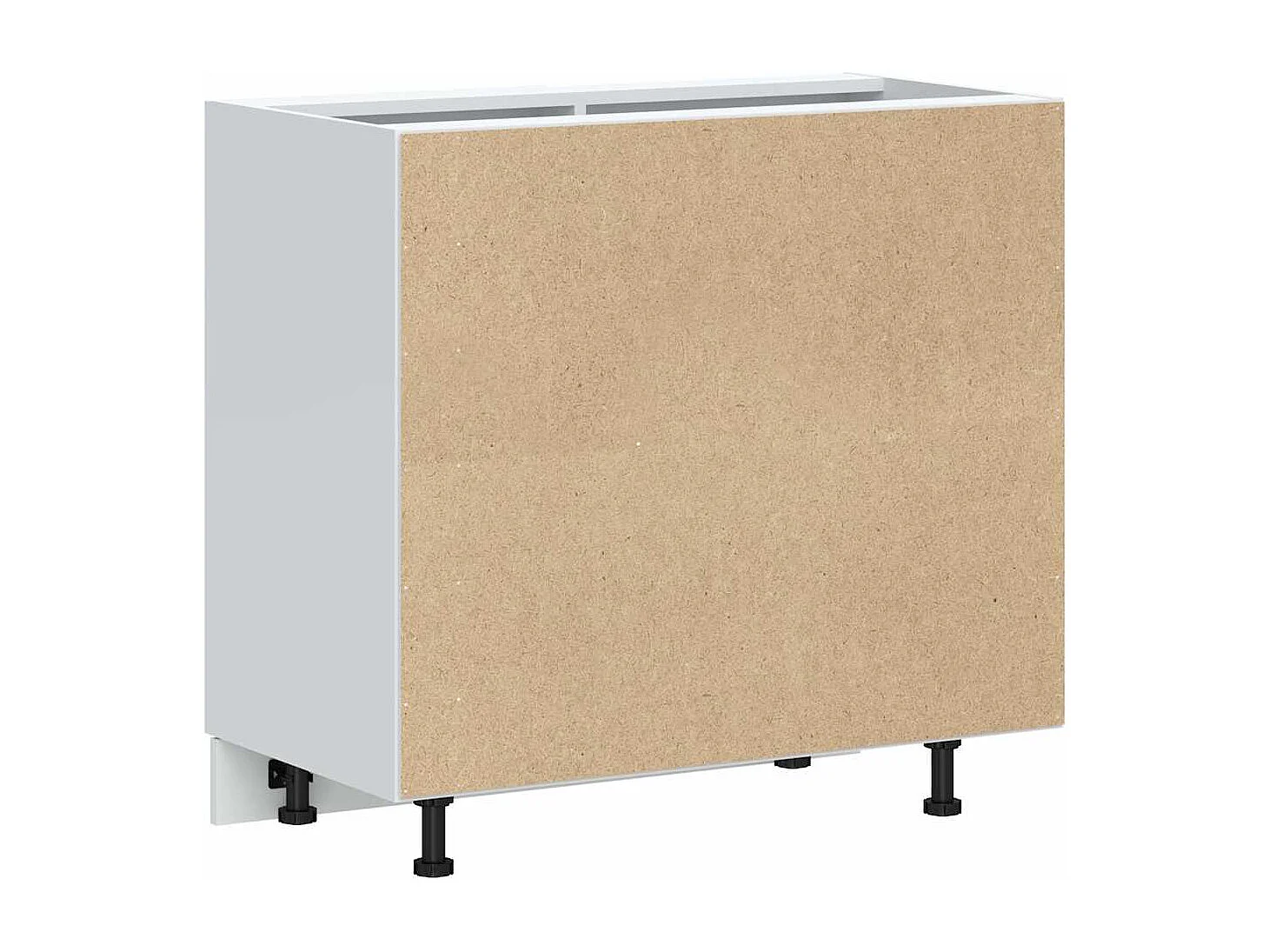 Armoire de cuisine blanc brillant bois ingénierie