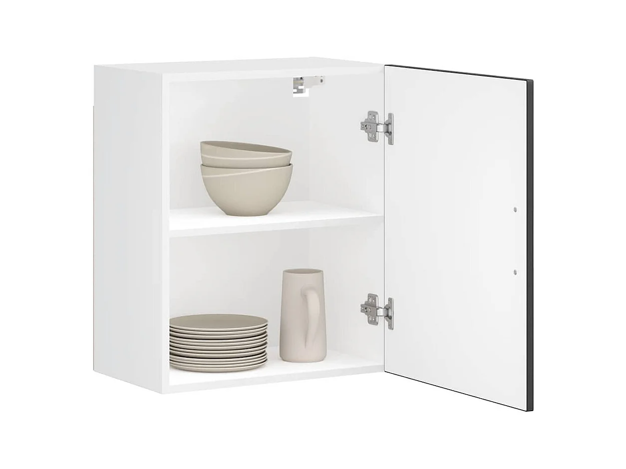 Armoire murale de cuisine noir bois d'ingénierie