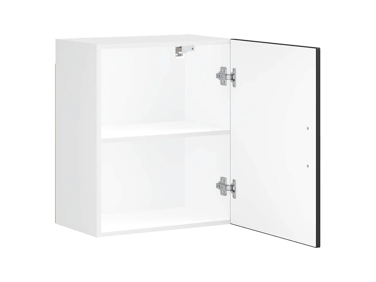 Armoire murale de cuisine noir bois d'ingénierie