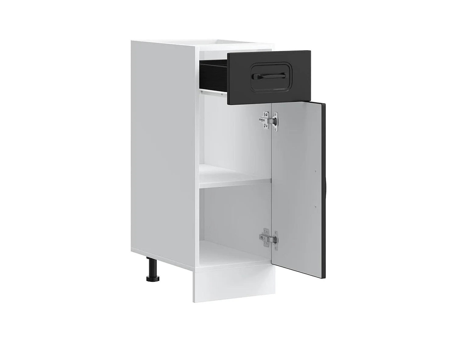 Armoire de cuisine noir bois d'ingénierie