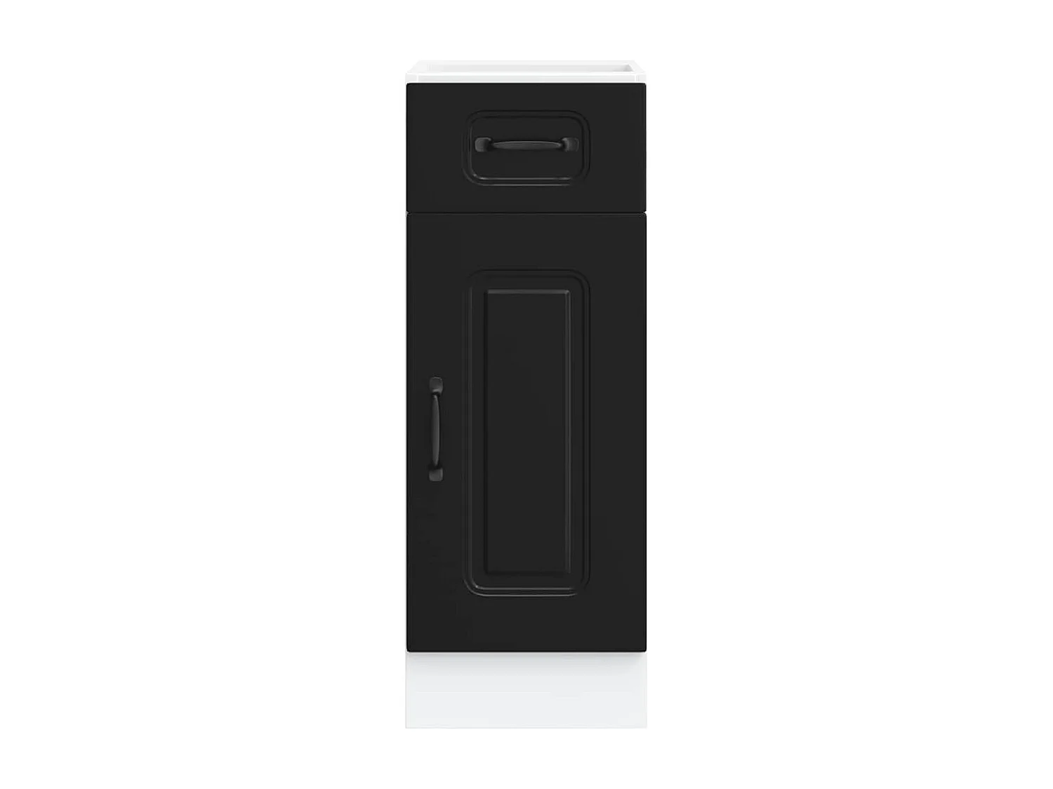 Armoire de cuisine noir bois d'ingénierie