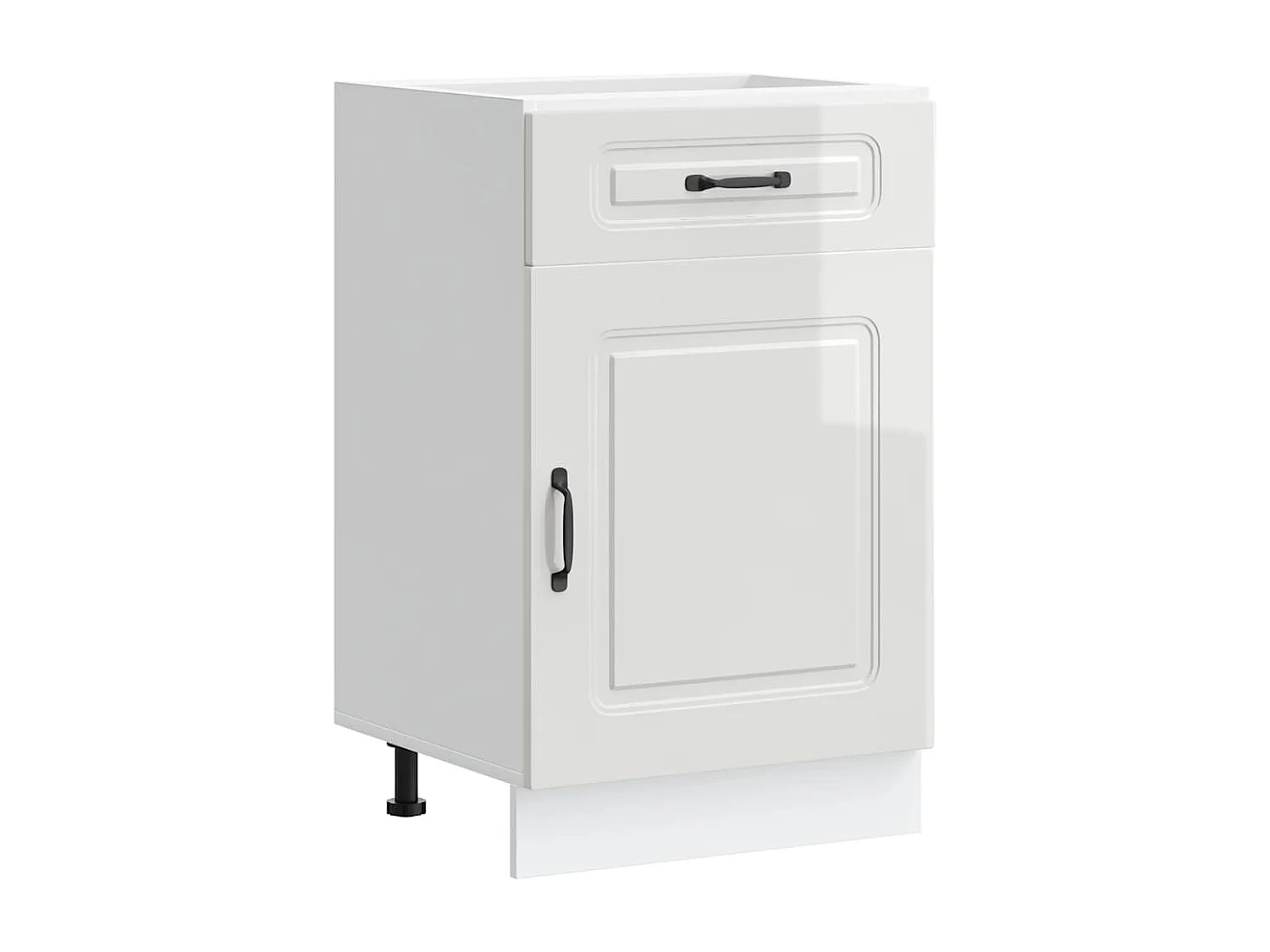 Kalmar Küchenschrank aus weißem Hochglanz-Holzwerkstoff