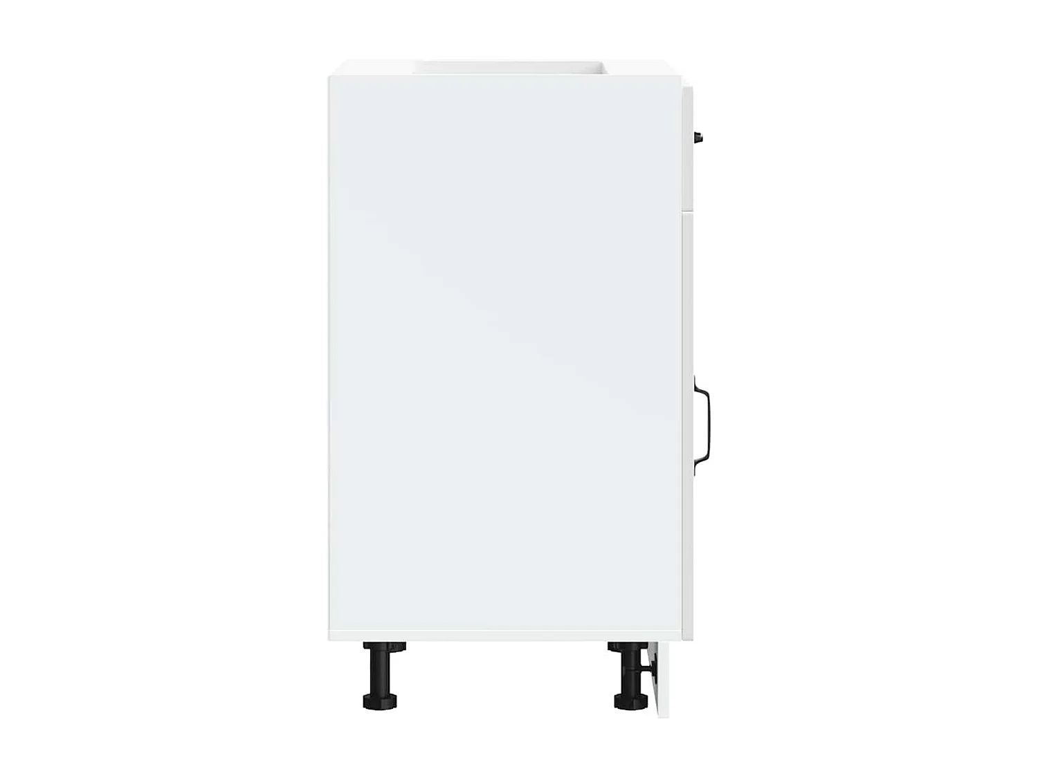 Kalmar Küchenschrank aus weißem Hochglanz-Holzwerkstoff