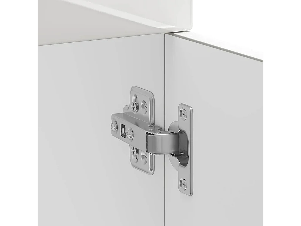 Kalmar Küchenschrank aus weißem Hochglanz-Holzwerkstoff