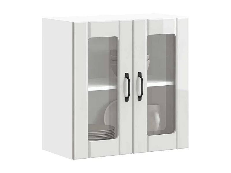 Mueble de cocina de pared con puerta de cristal