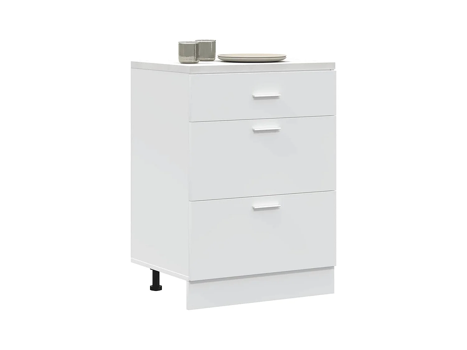 Mueble de cocina de madera de ingeniería blanca "Lyon"