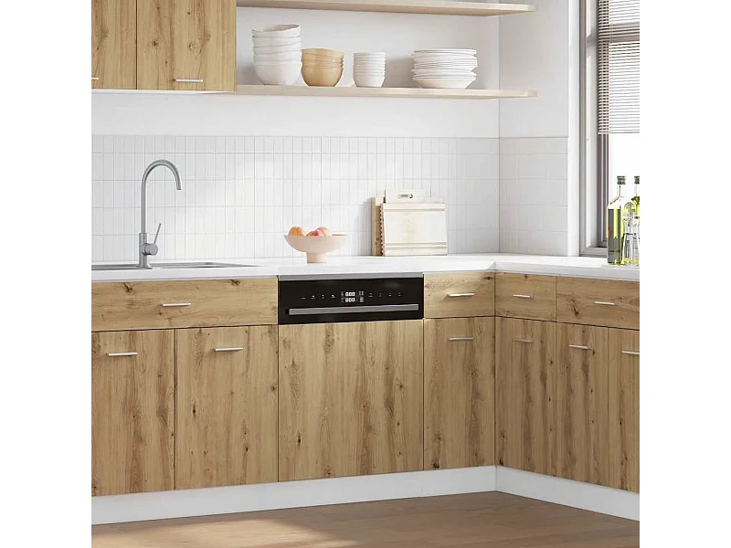 Panel de lavavajillas de roble artesanal "Lyon"