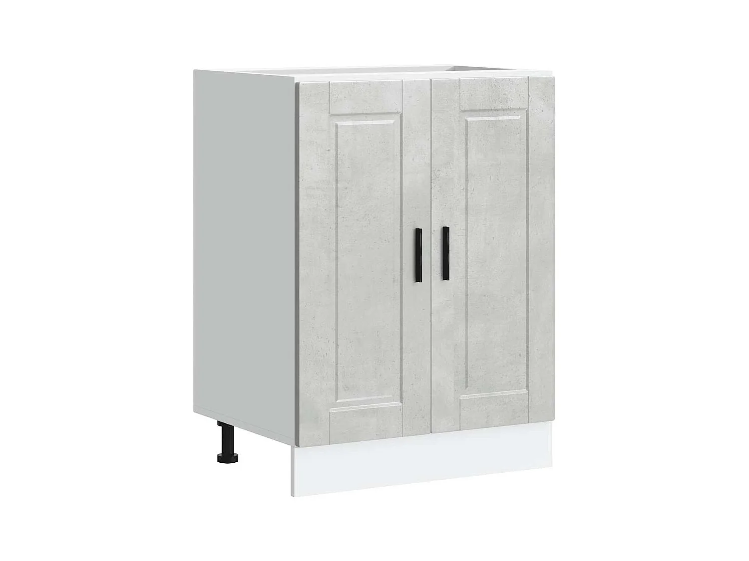Armoire de cuisine gris béton bois d'ingénierie