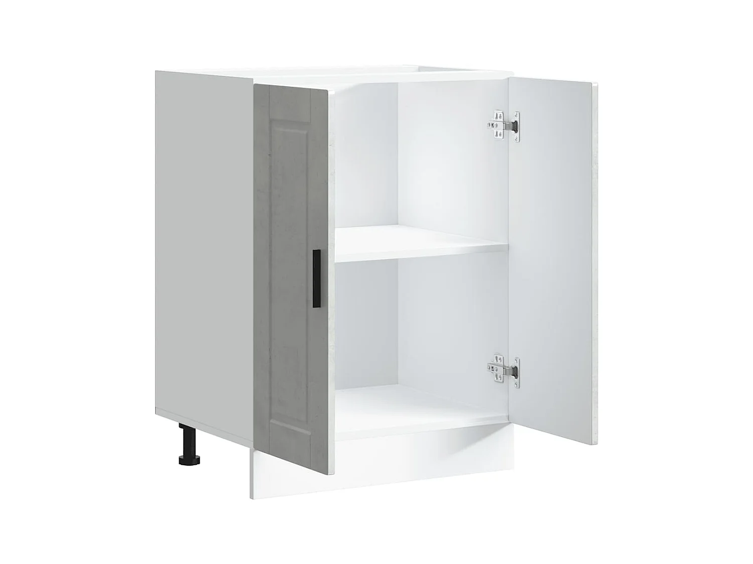 Armoire de cuisine gris béton bois d'ingénierie