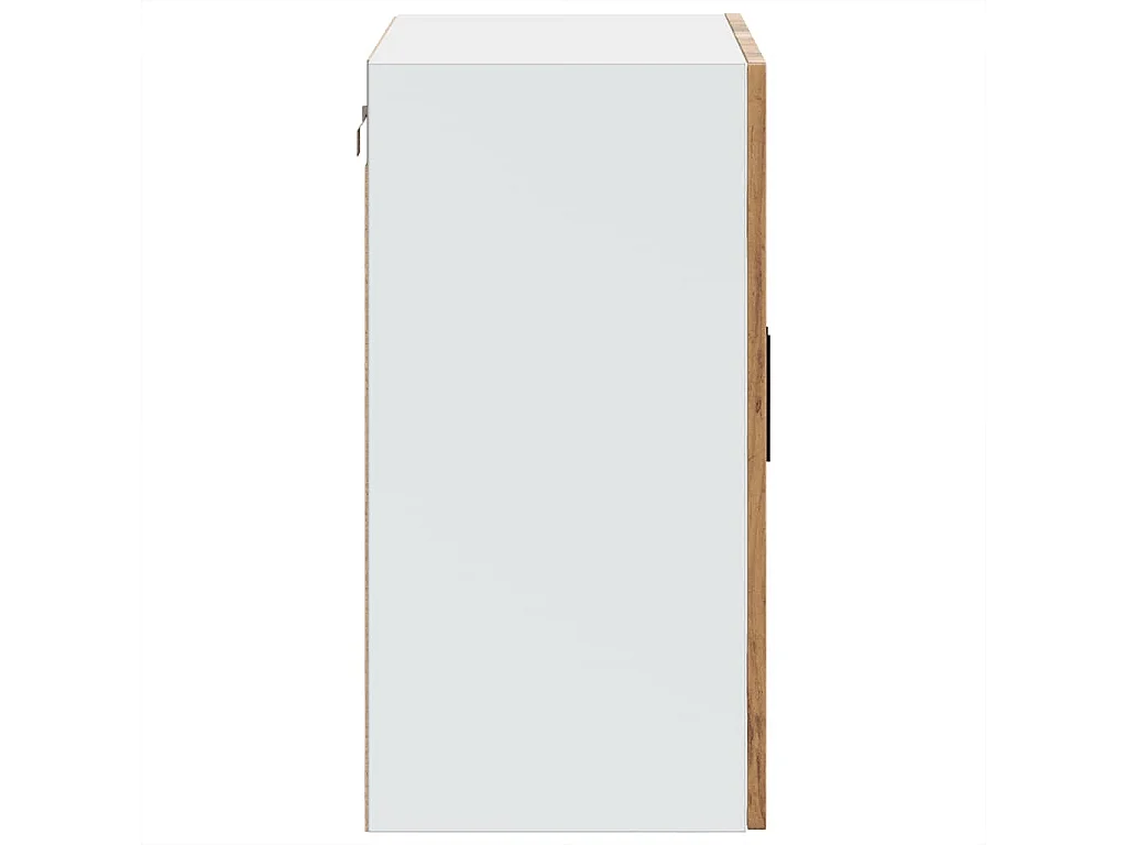 Armoire murale de cuisine avec porte en verre vieux bois