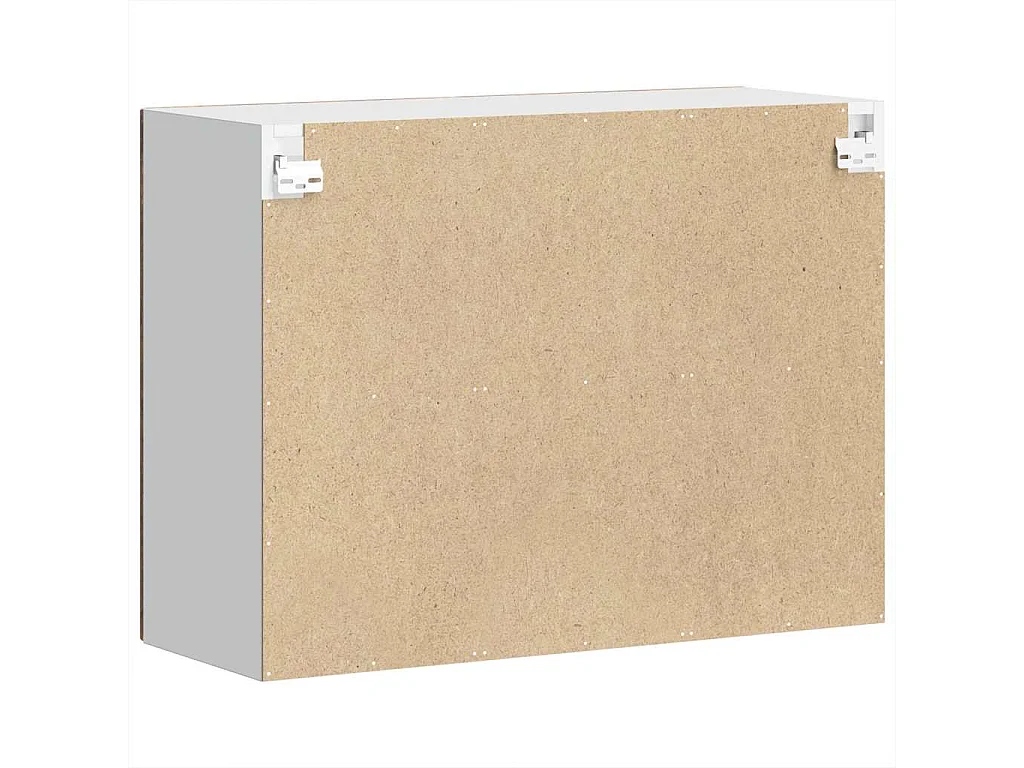 Armoire murale de cuisine avec porte en verre vieux bois