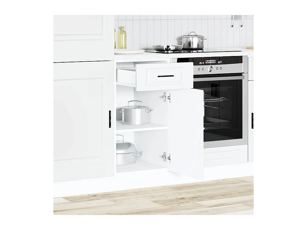 Armoire de cuisine blanc bois d'ingénierie