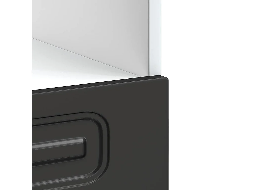 Armoire à four noir bois d'ingénierie